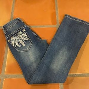 Girls Wired Heart Bootcut Jeans size 8